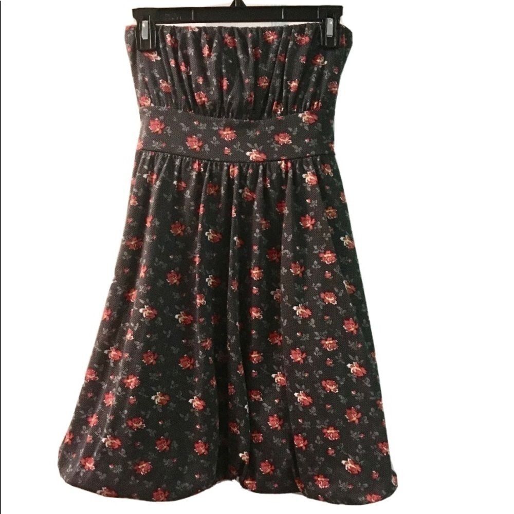 American Rag Cie Floral Strapless Mini Dress sizeS